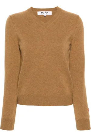 Comme des Garçons Heart logo-appliqué wool jumper