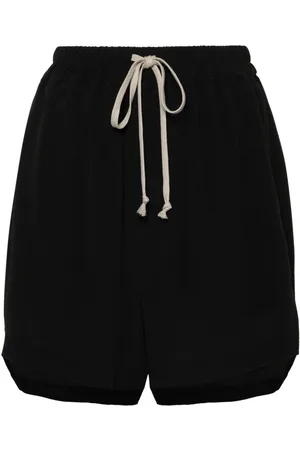 Rick Owens Drawstring-waist crepe shorts