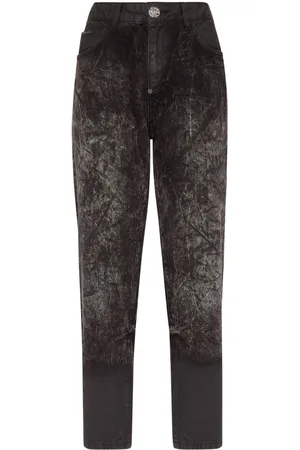 Philipp Plein Distressed-effect cropped jeans