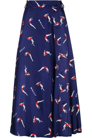 Bally Graphic-print A-line skirt