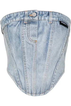 Vetements Button-up denim corset top