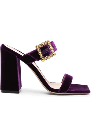Gianvito Rossi Wondy 100mm velvet sandals