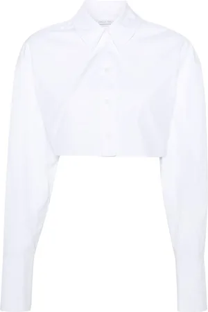 Patrizia Pepe Cropped cotton shirt