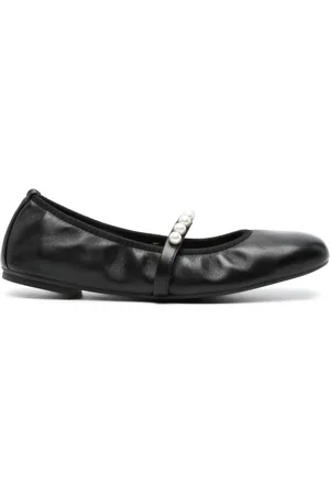 Stuart Weitzman Goldie pearl-embellished ballerina flats