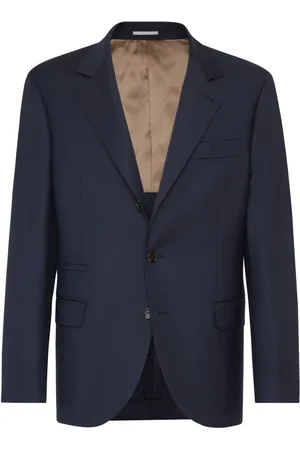 Brunello Cucinelli Single-breasted virgin-wool blazer