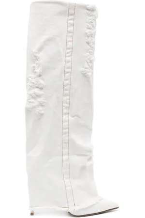 LE SILLA Andy 120mm cuffed denim boots