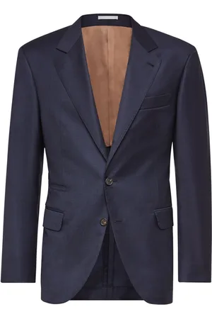 Brunello Cucinelli Single-breasted virgin-wool blazer