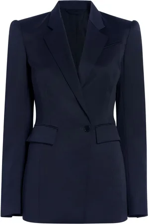 Another Tomorrow Double-breasted merino wool blazer
