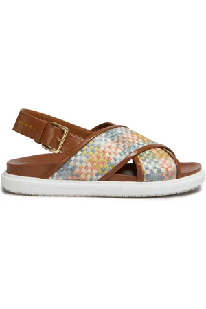 Marni Fussbet interwoven slingback sandals