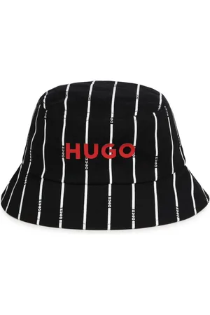 HUGO BOSS Logo-print striped bucket hat