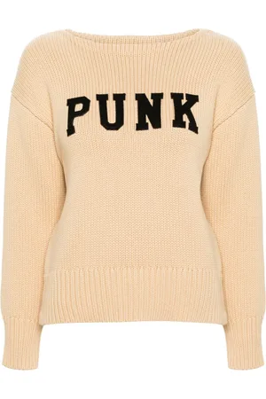 R13 Logo-patch cotton jumper