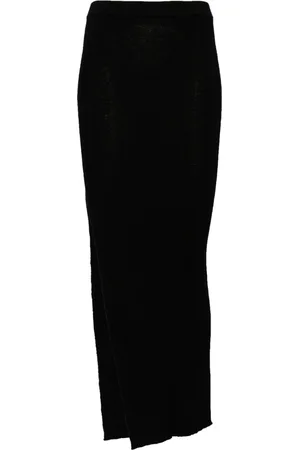 Rick Owens Ziggy ribbed-knit maxi skirt