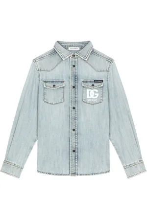 Dolce & Gabbana DG logo denim shirt