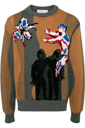 TOGA PULLA Intarsia-knit jumper