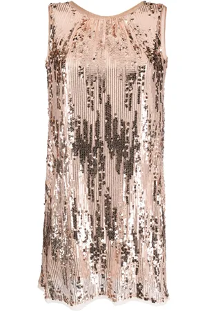 TALBOT RUNHOF Sequinned sleeveless minidress