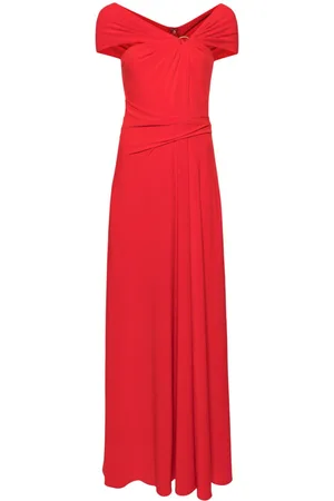 TALBOT RUNHOF Off-shoulder draped gown