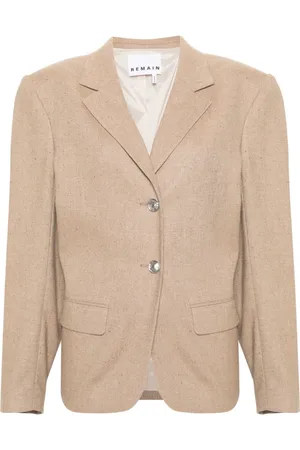 REMAIN Pleat-detailed textured blazer