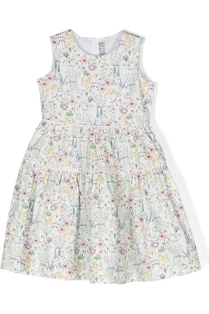 Il gufo Floral-pattern sleeveless dress