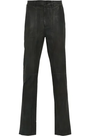 FREI-MUT Merci leather straight-leg trousers