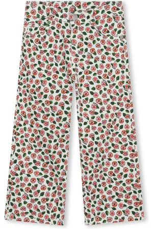 Kenzo Floral-print cotton-blend trousers