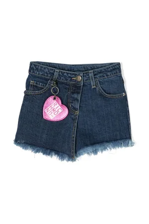 John Richmond Logo-charm denim shorts