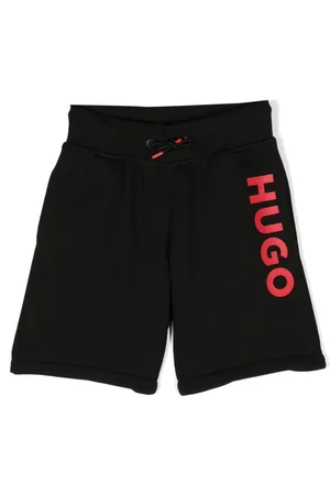HUGO BOSS Logo-print drawstring track shorts