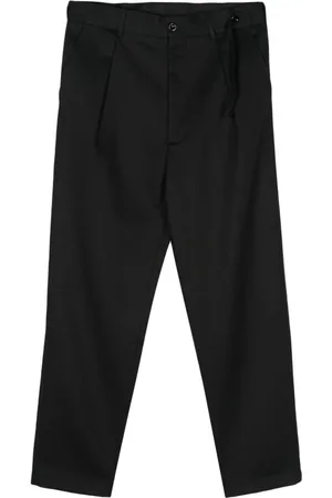 4SDESIGNS Virgin wool-silk blend straight-leg trousers
