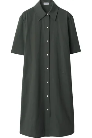 Burberry Straight-point collar cotton-blend dress