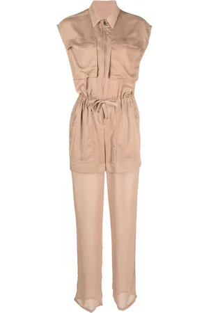 Pinko Semi-sheer panelled sleeveless jumpsuit