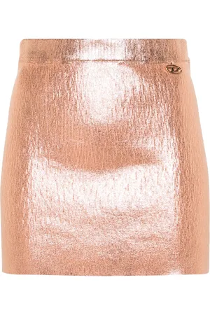 Diesel BR-M-Onerva foiled mini skirt