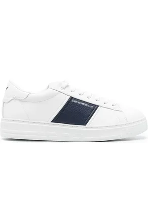 Emporio Armani Logo-print leather sneakers