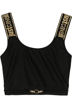 Roberto Cavalli Logo-plaque cropped top