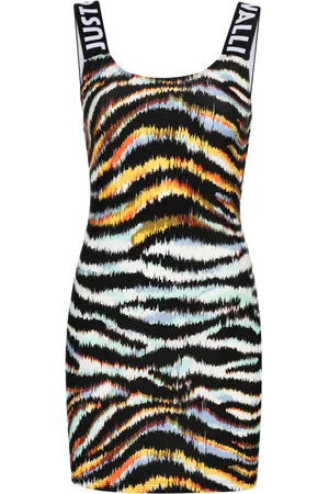 Roberto Cavalli Ikat-print jersey mini dress