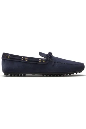 CAR SHOE Bow-detail suede driving shoes
