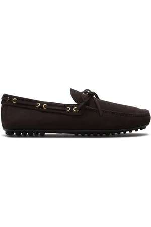 CAR SHOE Bow-detail suede driving shoes