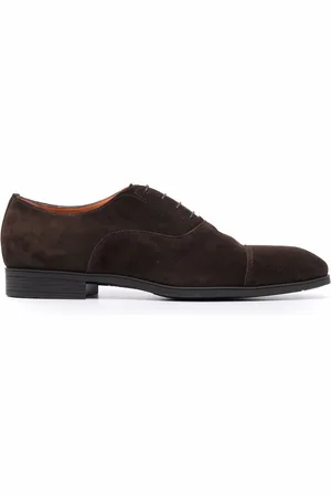 santoni Suede Oxford shoes