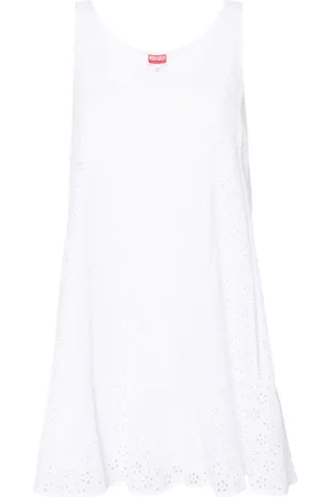 Kenzo Broderie-anglaise sleeveless minidress
