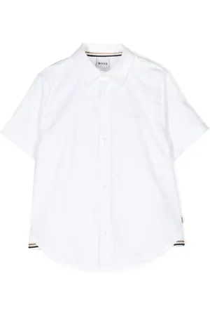 HUGO BOSS Embroidered-logo cotton shirt