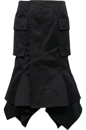 SACAI Asymmetric cargo skirt