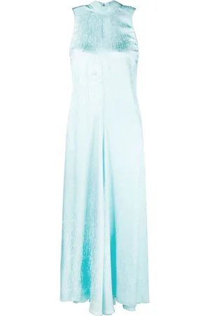FORTE FORTE Check-jacquard attached-scarf midi dress