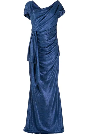TALBOT RUNHOF Draped lurex mermaid gown