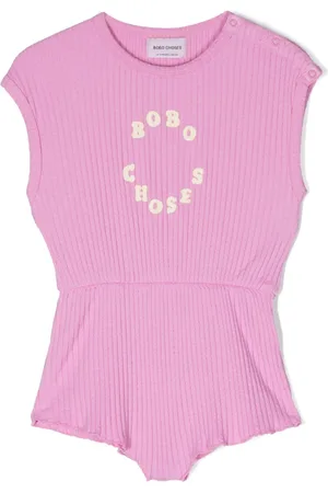 Bobo Choses Logo-print ribbed playsuit