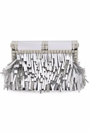 Dolce & Gabbana Fringed leather clutch bag