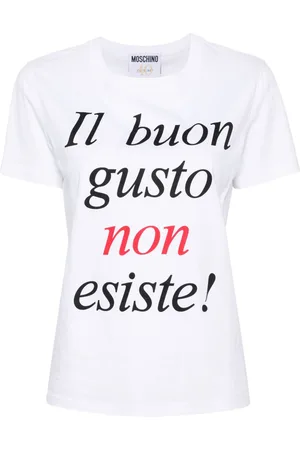 Moschino Slogan-print organic-cotton T-shirt