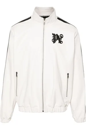 Palm Angels Monogram-patch leather jacket