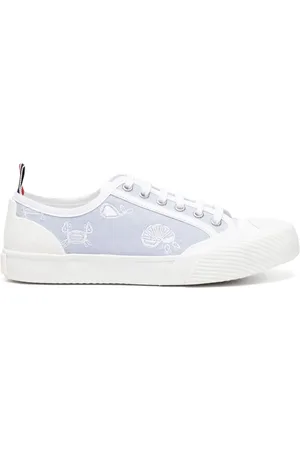 Thom Browne Graphic-embroidered lace-up sneakers