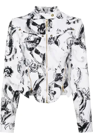 VERSACE Watercolor Couture denim jacket