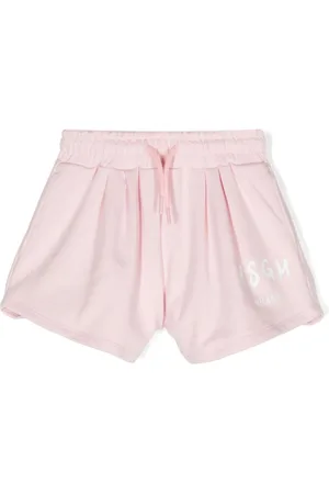 Msgm Logo-print cotton shorts