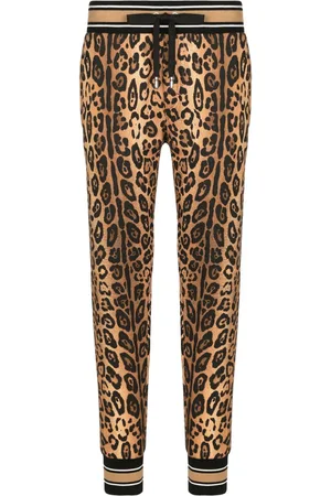 Dolce & Gabbana Leopard-print cotton track pants