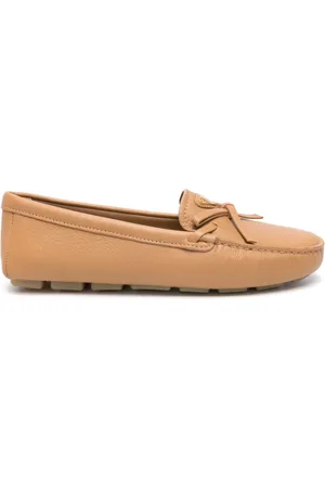 Prada Triangle-logo leather loafers